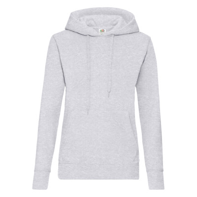 Lady-Fit Hooded Sweat Heather Grey