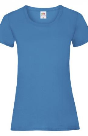 Lady-Fit Valueweight Tee Azure Blue