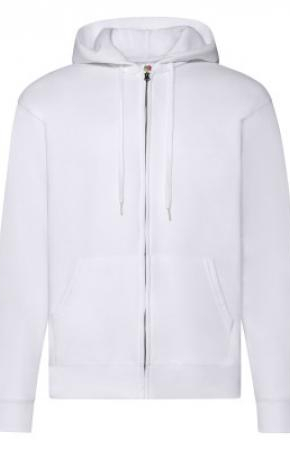 Classic Hooded Sweat Jacket Hooded Swt White