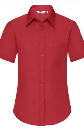 Lady-Fit Poplin Shirt S/S Red